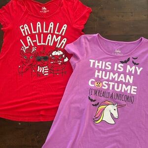 Set of Two Kids Holiday Swing Tees (14/16)